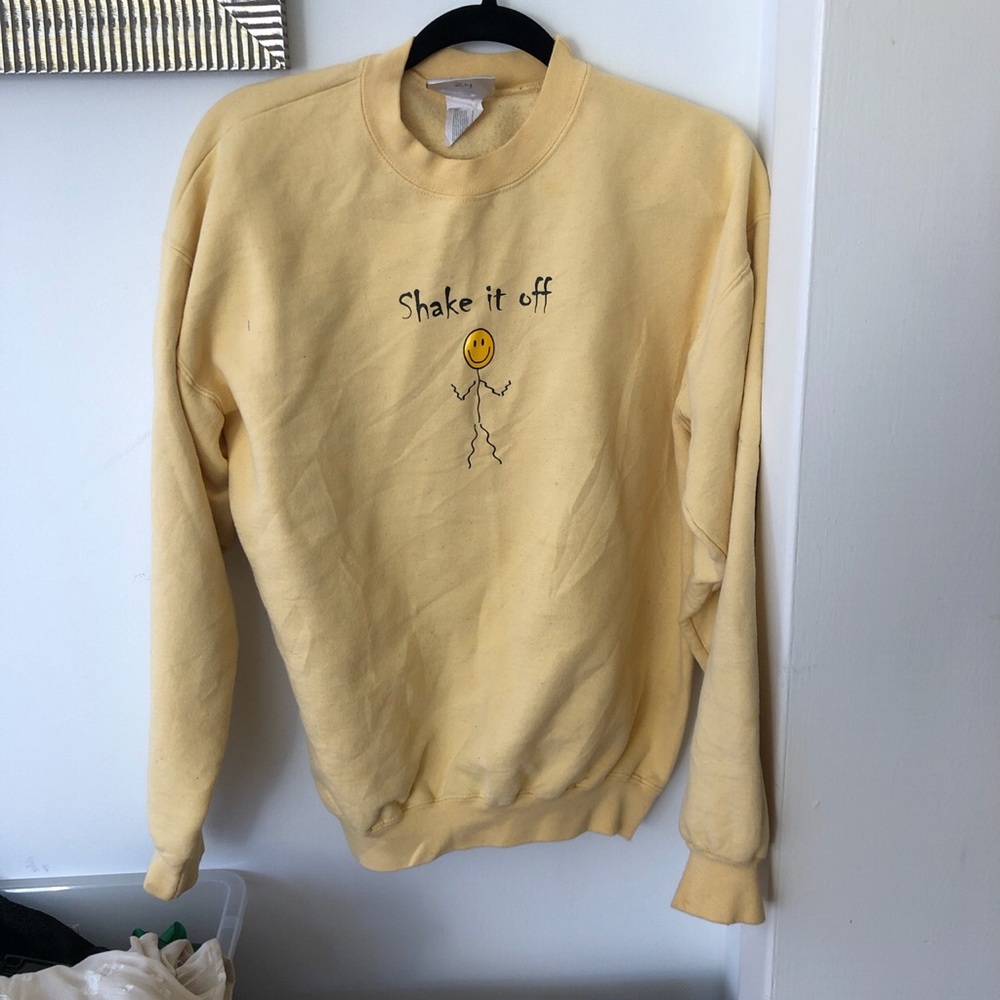 Thrifted Hanes yellow pullover